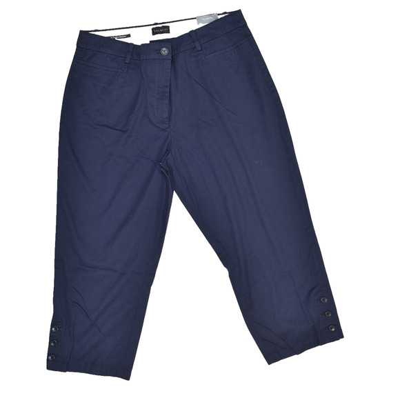 NEW Talbots Womens Navy Blue Perfect Skimmer Cropped Pants Size 12 NWT - Picture 1 of 8